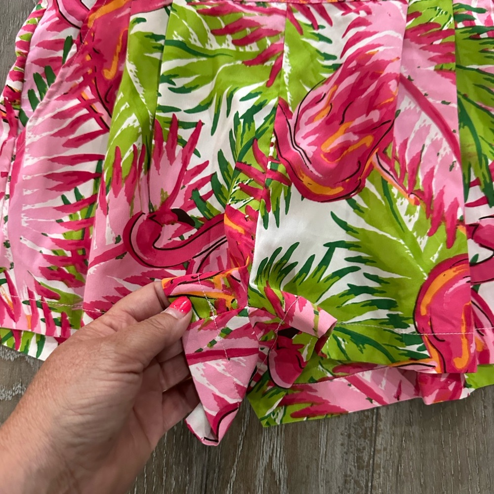 Tropical Pink and Green Women's Shorts - Picture 3 of 9